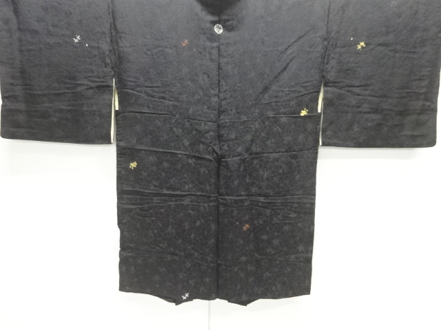 大正ロマン　抽象模様織出し漆一つ紋羽織